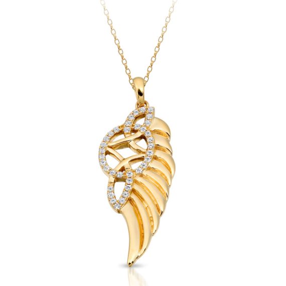 Angel Wing Celtic Pendant-P047