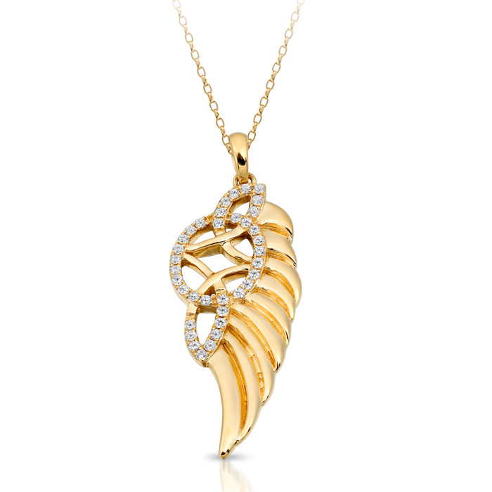 Angel Wing Celtic Pendant-P047