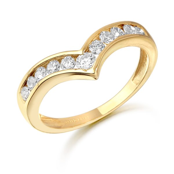 9ct Gold Wish Bone Eternity Ring - D71