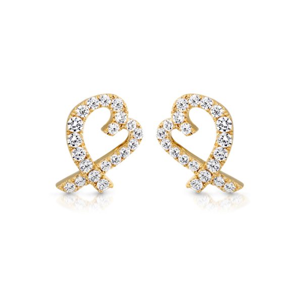 Gold CZ Earrings-E110