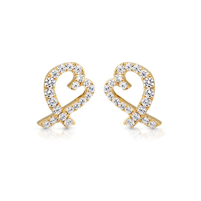 Gold CZ Earrings-E110