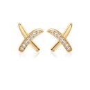 Gold CZ Earrings-E7