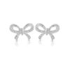 Gold CZ Bow Earrings-E10W