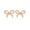 Gold CZ Bow Earrings-E10