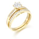 9ct Gold CZ Ring Set-D114SET