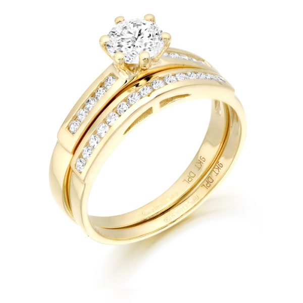 9ct Gold CZ Ring Set-D114SET