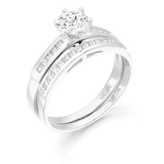 9ct Gold CZ Ring Set-D114WSET