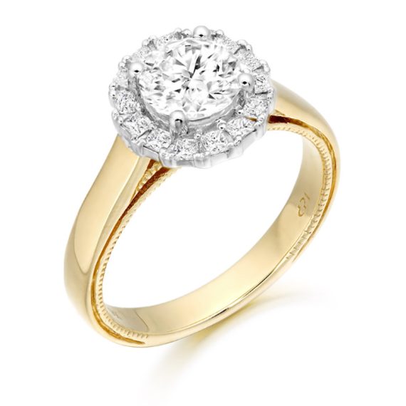 9ct Gold Cornet CZ Ring-R320