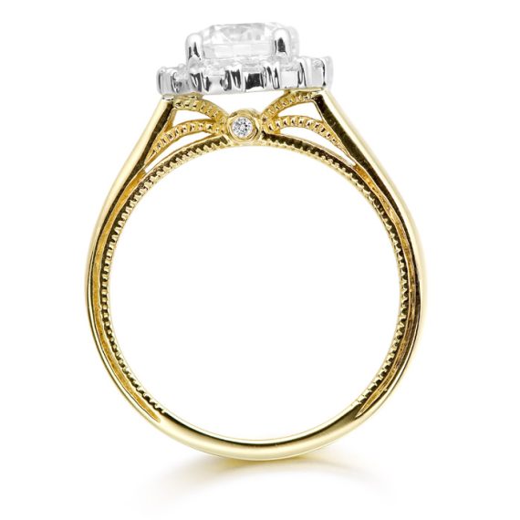 9ct Gold Cornet CZ Ring-R320