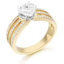 9ct Gold Love CZ Ring-R330