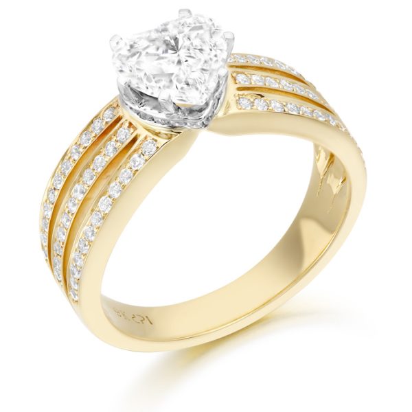 9ct Gold Love CZ Ring-R330