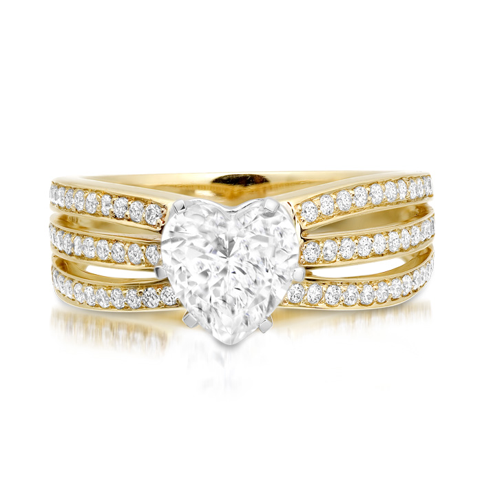 9ct Gold Love CZ Ring-R330