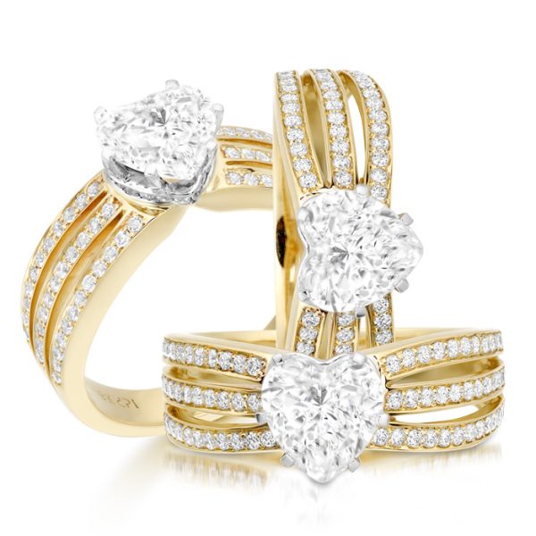 9ct Gold Love CZ Ring-R330