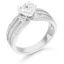 9ct Gold Love CZ Ring-R330W