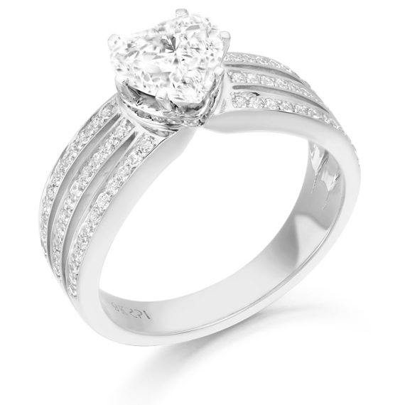 9ct Gold Love CZ Ring-R330W