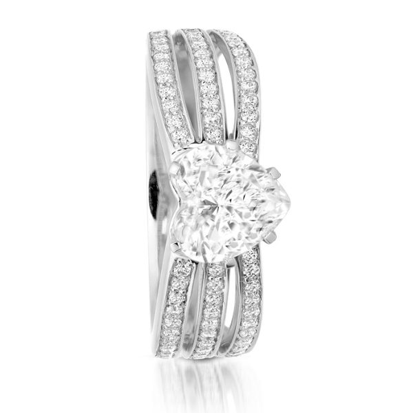 9ct Gold Love CZ Ring-R330W