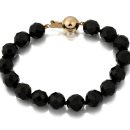 14ct Gold Black Agate Bracelet - PL52B