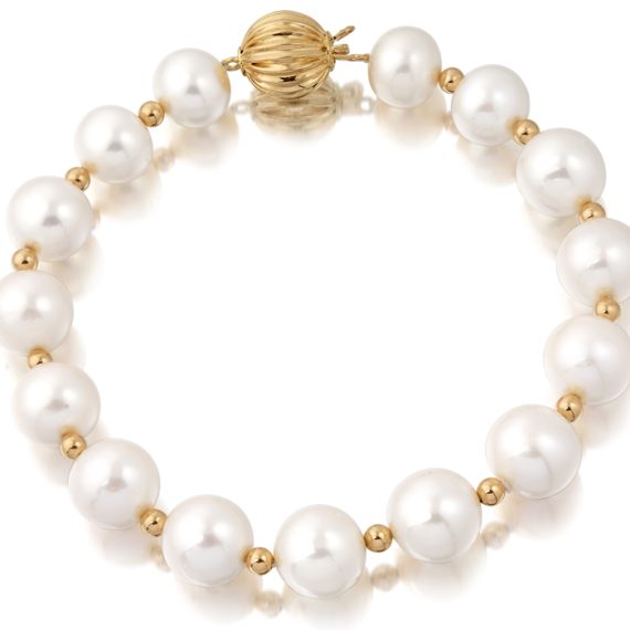 14ct Gold Cultured Pearl Bracelet - PL31B