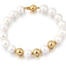 14ct Gold Cultured Pearl Bracelet - PL46B