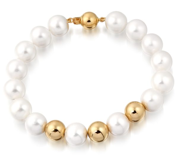 14ct Gold Cultured Pearl Bracelet - PL46B