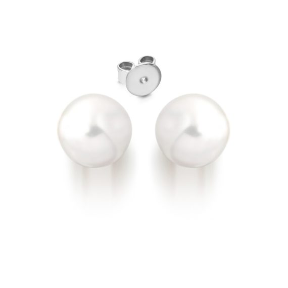 14ct White Gold Cultured Pearl Stud Earrings - PL43WE