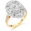 18ct Gold Vintage Style Diamond Engagement Ring-DPL612