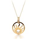 18ct Gold Diamond Pendant-DPL344