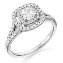 Cushion Cut Diamond Engagement Ring-DPL598W