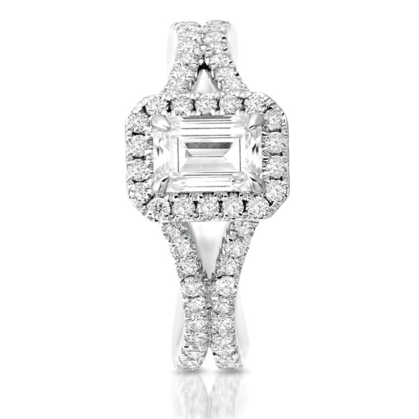 Emerald Cut Diamond Engagement Ring-DPL617W
