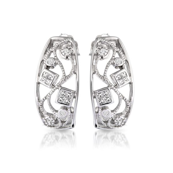 Diamond Earrings-DPL153W