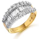 18ct Gold Cathedral Shape Diamond Ring - DPL451