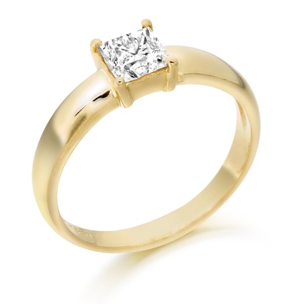 9ct Gold CZ Engagement Ring-D58