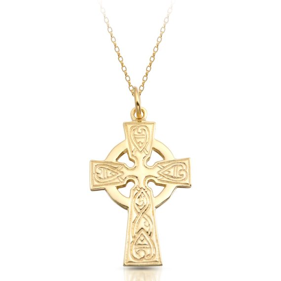 9ct Gold Celtic Cross - C135