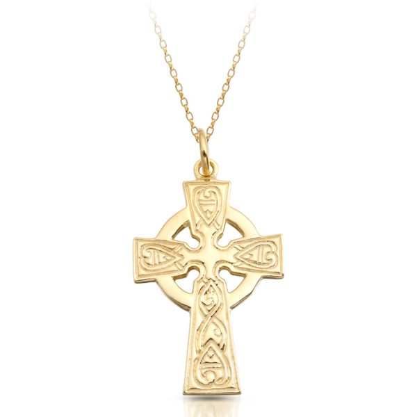 9ct Gold Celtic Cross - C135