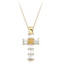 9ct Gold CZ Celtic Cross - P212