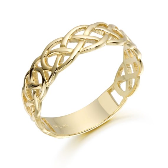 9ct Gold Celtic Wedding Band-1500