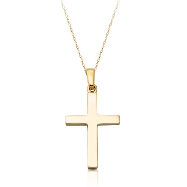 9ct Gold Cross Pendant-C25