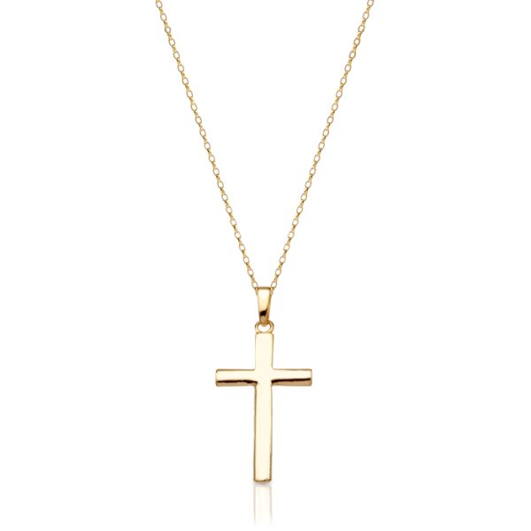 9ct Gold Cross Pendant-J21