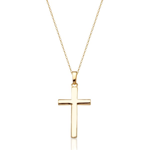 9ct Gold Cross Pendant-J22