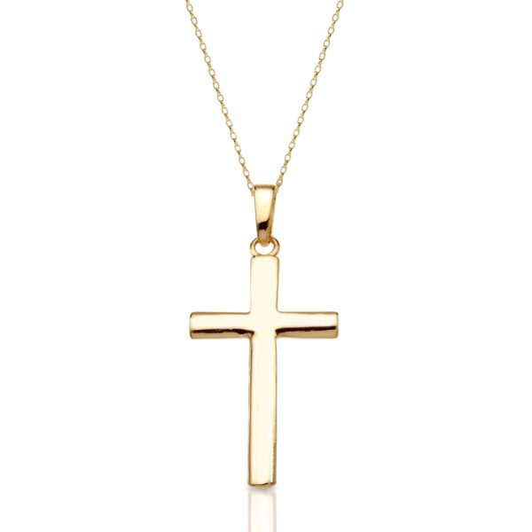 9ct Gold Cross Pendant-J23