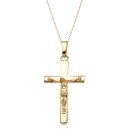 9ct Gold Crucifix Cross Pendant-J20