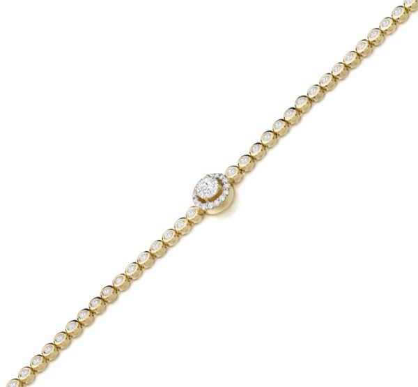 9ct Gold CZ Bracelet - B2