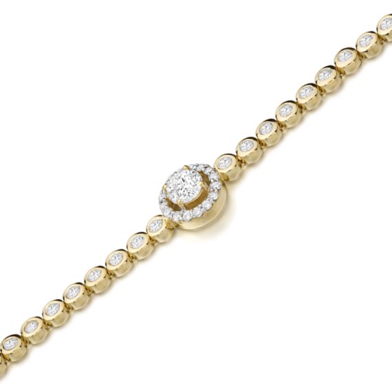 9ct Gold CZ Bracelet - B2