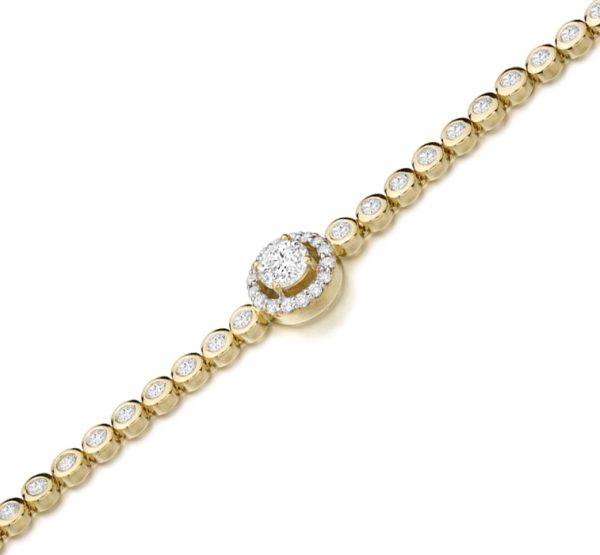 9ct Gold CZ Bracelet - B2