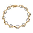 9ct Gold Claddagh Bracelet - CLB4CZ