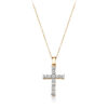 9ct Gold CZ Cross Pendant-C116