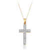 9ct Gold CZ Cross Pendant-C124