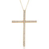 9ct Gold CZ Cross Pendant-C20
