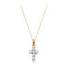 9ct Gold CZ Cross Pendant-C30