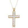 9ct Gold CZ Cross Pendant-C47